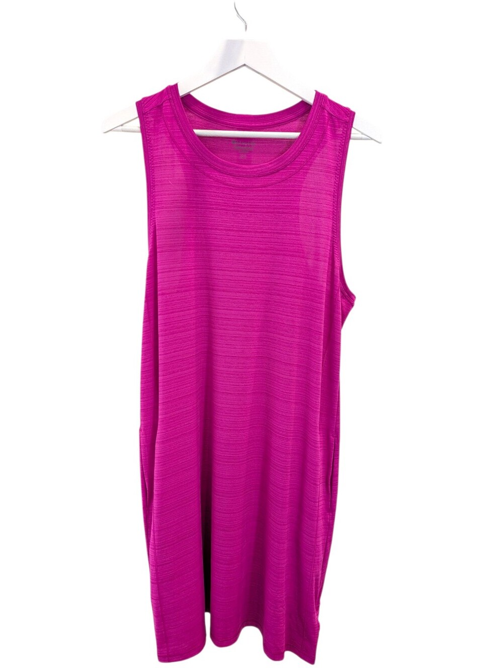 Athleta Pacifica Illume Racerback Tank Dress Large Fuchsia Pink Athletic Sport